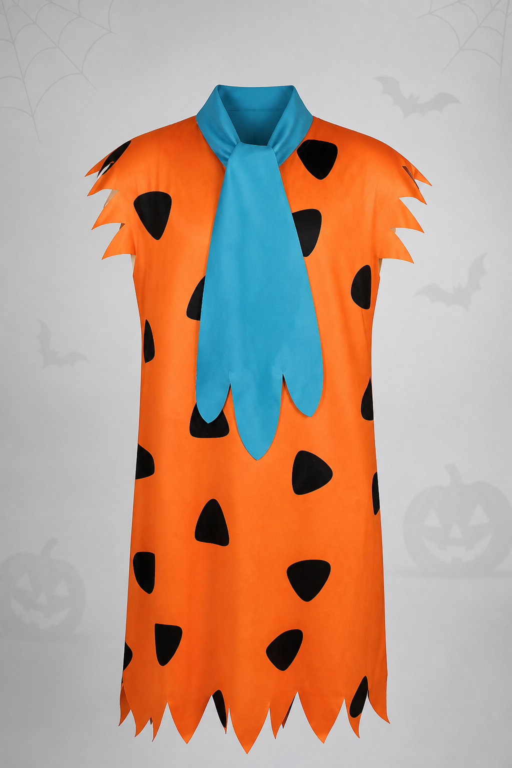 Orange Dress with Black Spots and Blue Accessory main product view