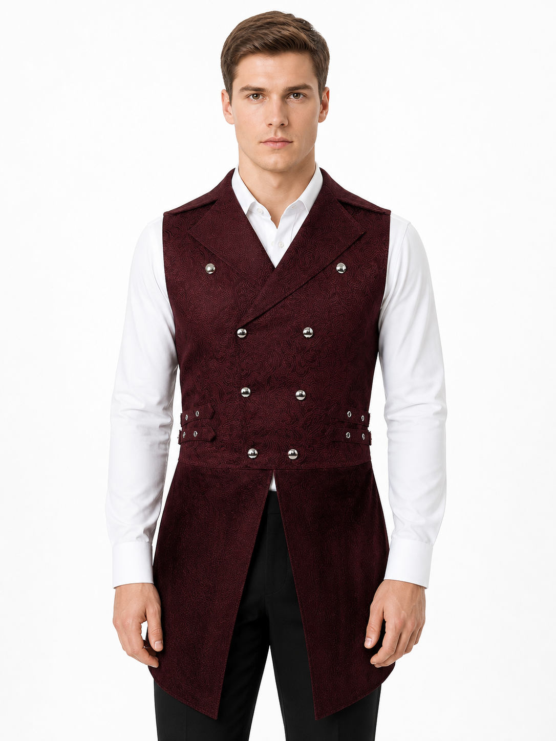 Victorian-Style Suit Vest, Wine