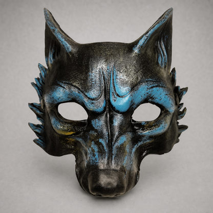 1pc Halloween Wolf Mask, Full Face Werewolf Style with Pointed Ears for Cosplay Party