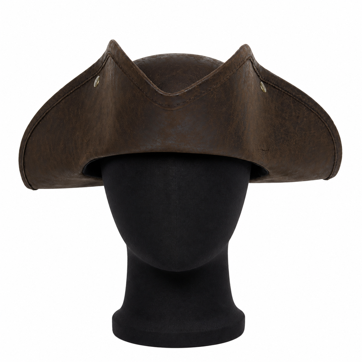 1pc Children's Dark Brown Tricorn Pirate Hat, Wide Curved Brim Costume Accessory for Pirate-Themed Dress-Up Parties and Role-Play