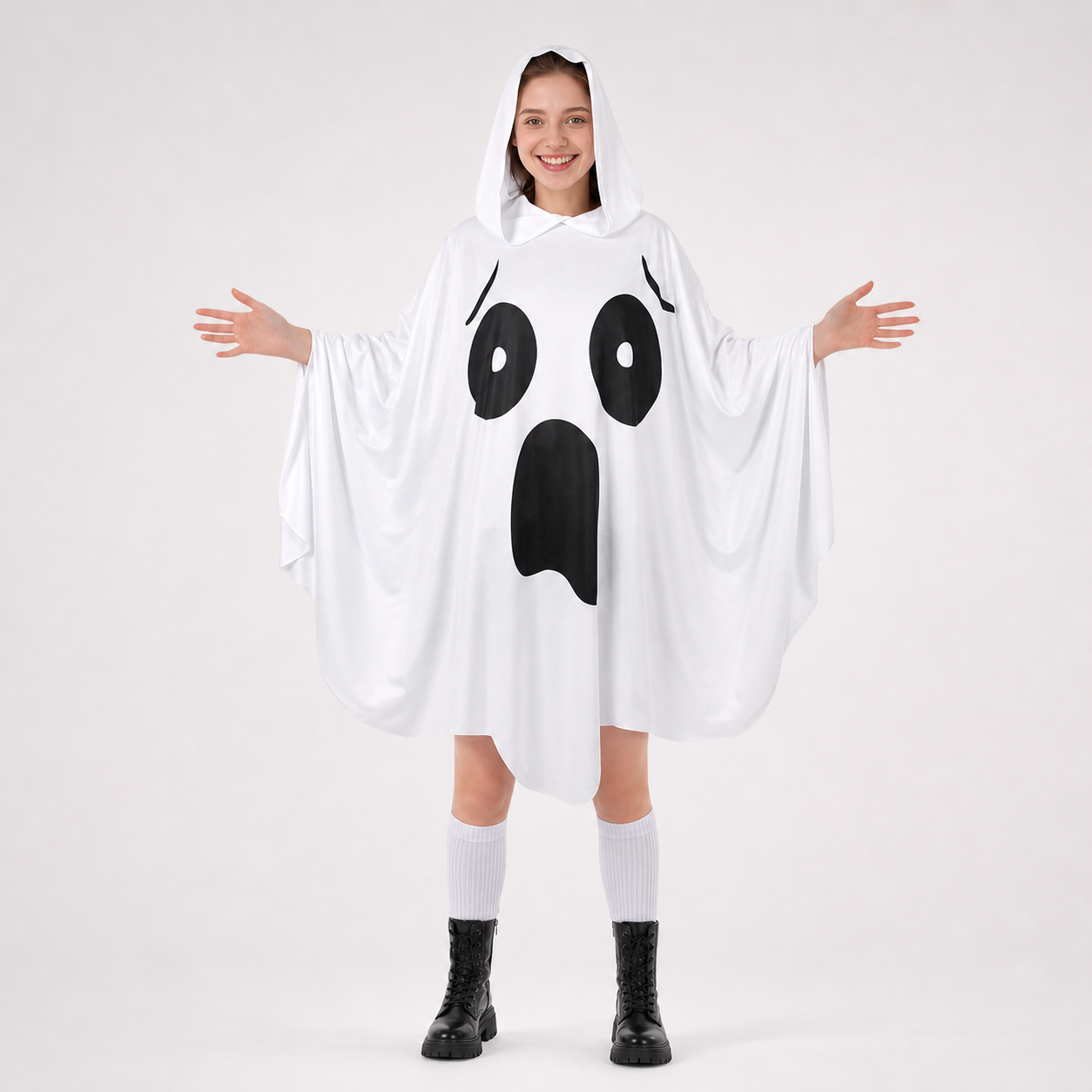 Ghost Costume with Hood and Wide Sleeves main product view