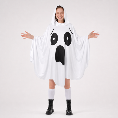 Ghost Costume with Hood and Wide Sleeves main product view