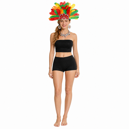 Carnival Headpiece with Multicolored Feathers main product view 2