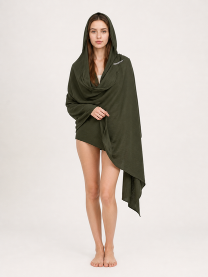 Green Carnival Hooded Cape main product view 3