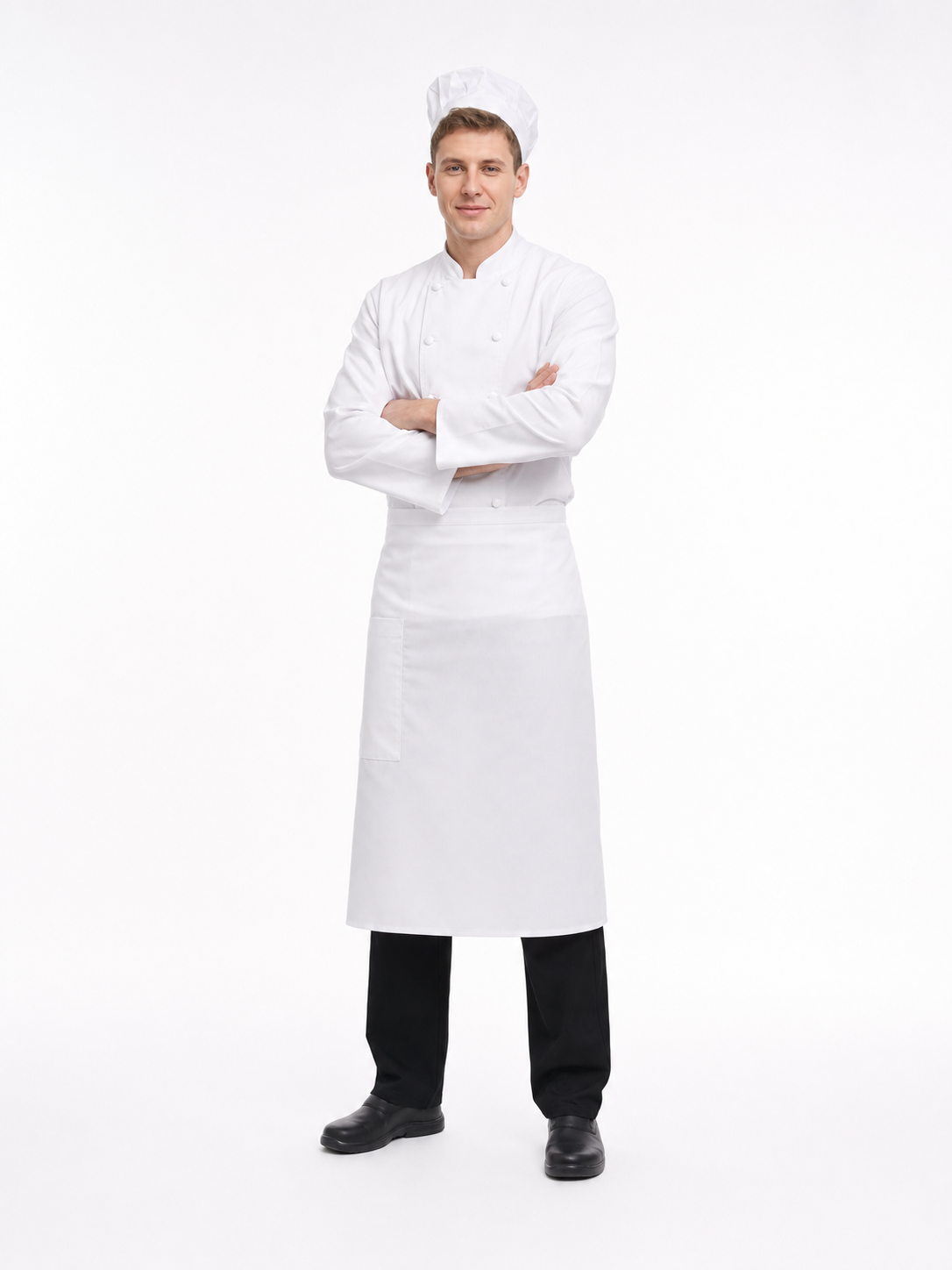 Halloween chef costume with apron and chef hat