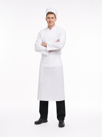 Halloween chef costume with apron and chef hat