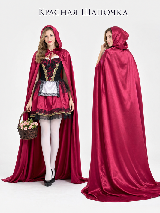 Little Red Riding Hood Carnival Costume, Cape and Dress