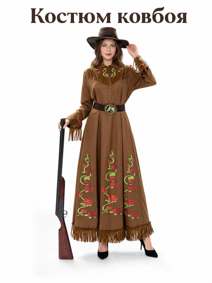 Western-style carnival dress with hat