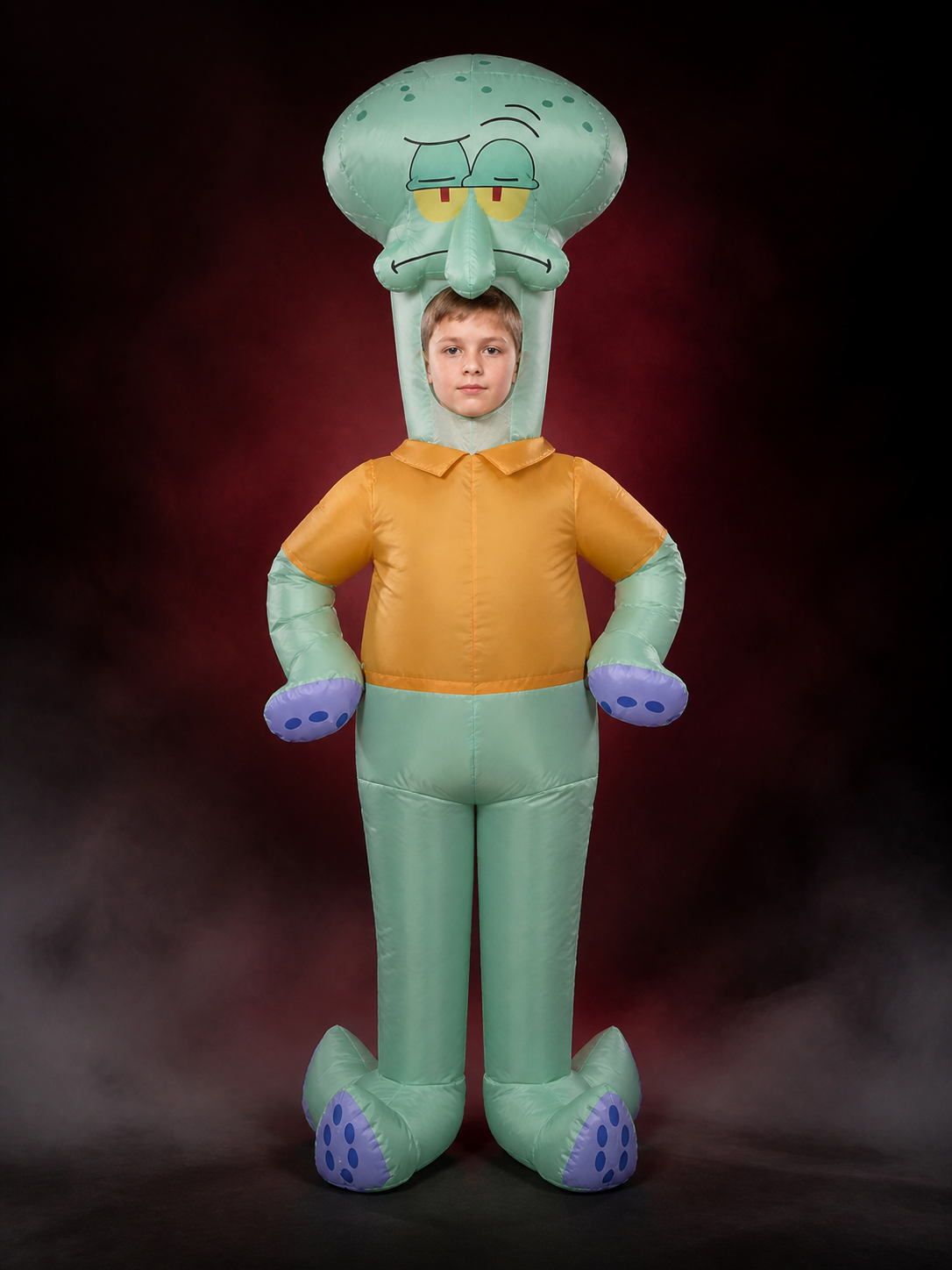 Kids Cartoon Octopus Inflatable Jumpsuit Costume for Halloween main product view 2