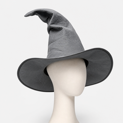 Dark Gray Carnival Witch Hat for Halloween