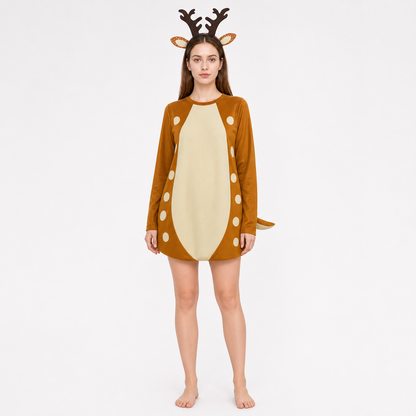 Adult Deer Costume with Antlers