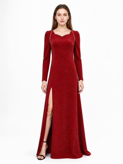 Shrek Cosplay Dress: Red Evening Maxi