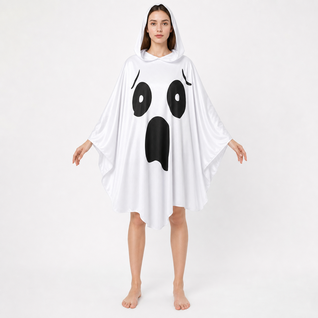Ghost Costume with Hood and Wide Sleeves main product view 2