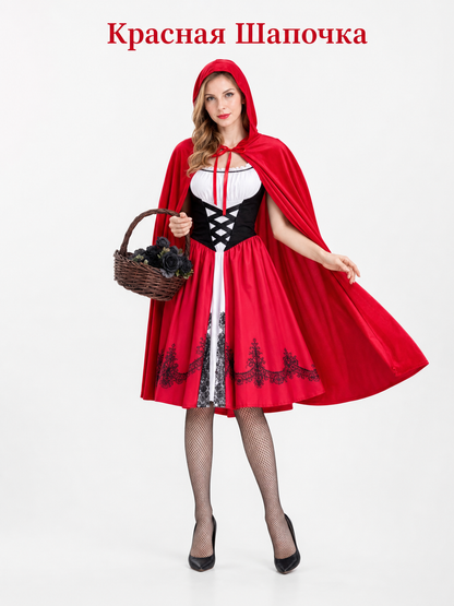 Little Red Riding Hood Costume with Cape and Dress