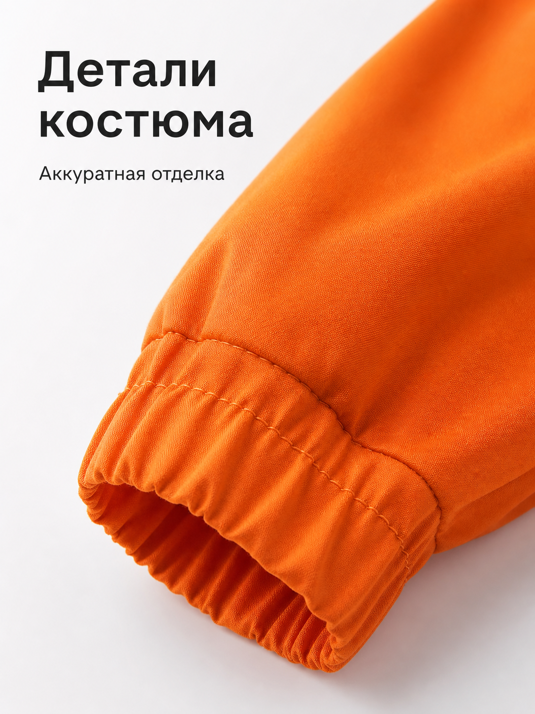 Orange long-sleeve jumpsuit with chest patch product view 42
