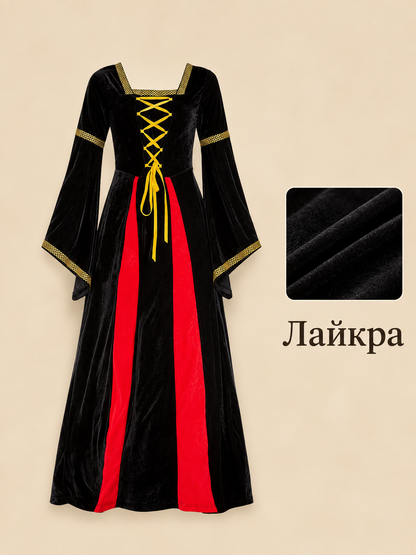 Women's Stage Costume: Long Dress and Headpiece detail view 2