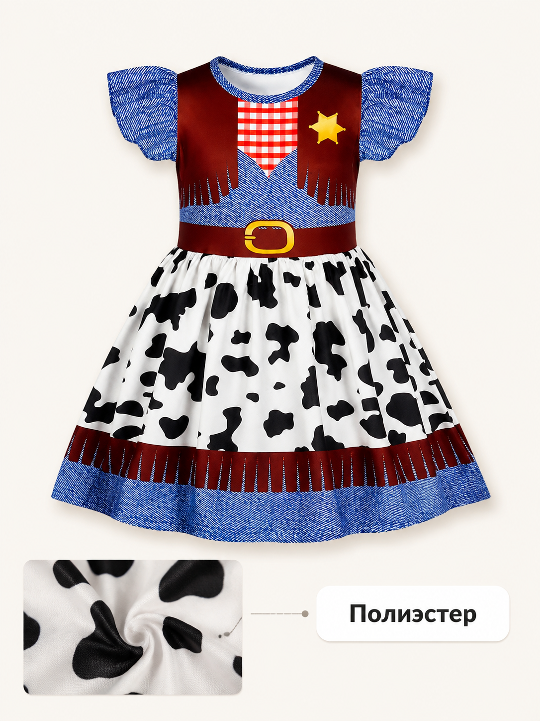 Children's knit dress in a Toy Story style detail view 2