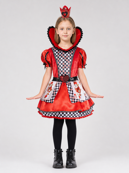 Red Queen Costume with Crown