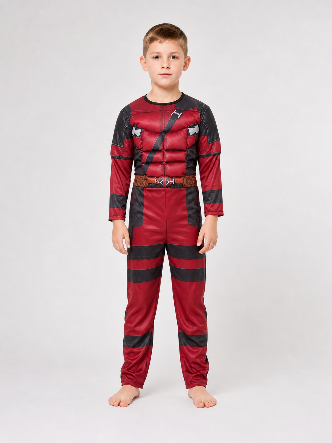One-piece superhero cosplay suit with mask