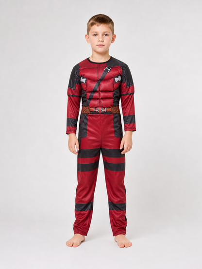 One-piece superhero cosplay suit with mask