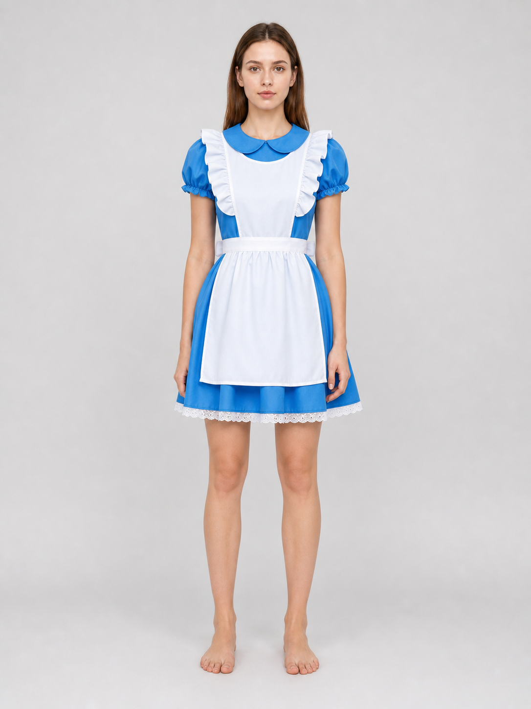 Blue and White Alice Costume Dress with Accessories