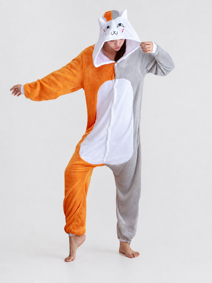 Plush Hooded Cat Kigurumi Costume