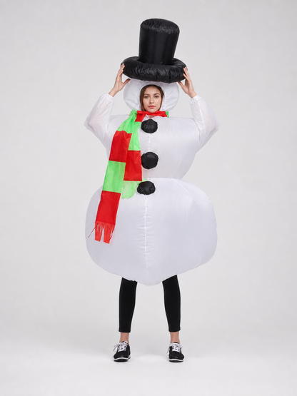 Snowman Costume with Hat and Scarf