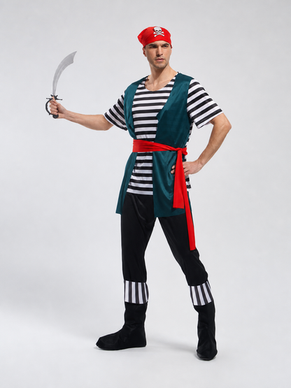 Jack Sparrow–Style Pirate Costume with Accessories