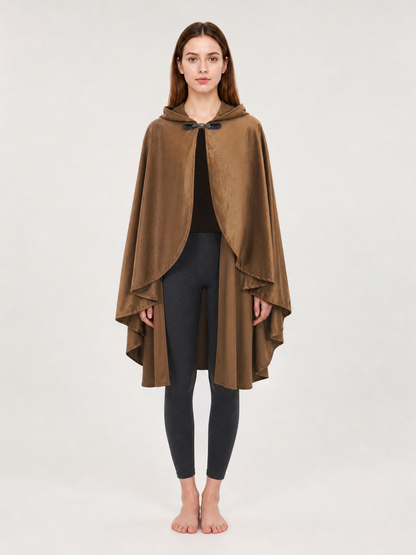 Brown Hooded Costume Cloak