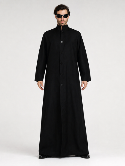 Zombie Costume — Long Black Robe with Sunglasses
