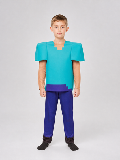 Minecraft-Style Character Costume for Cosplay