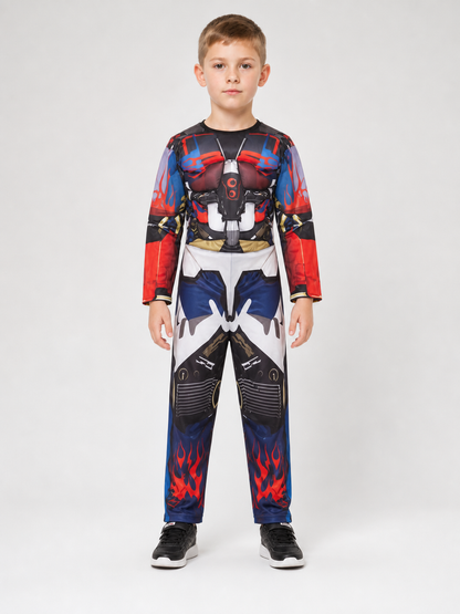Superhero costume with mask, jumpsuit