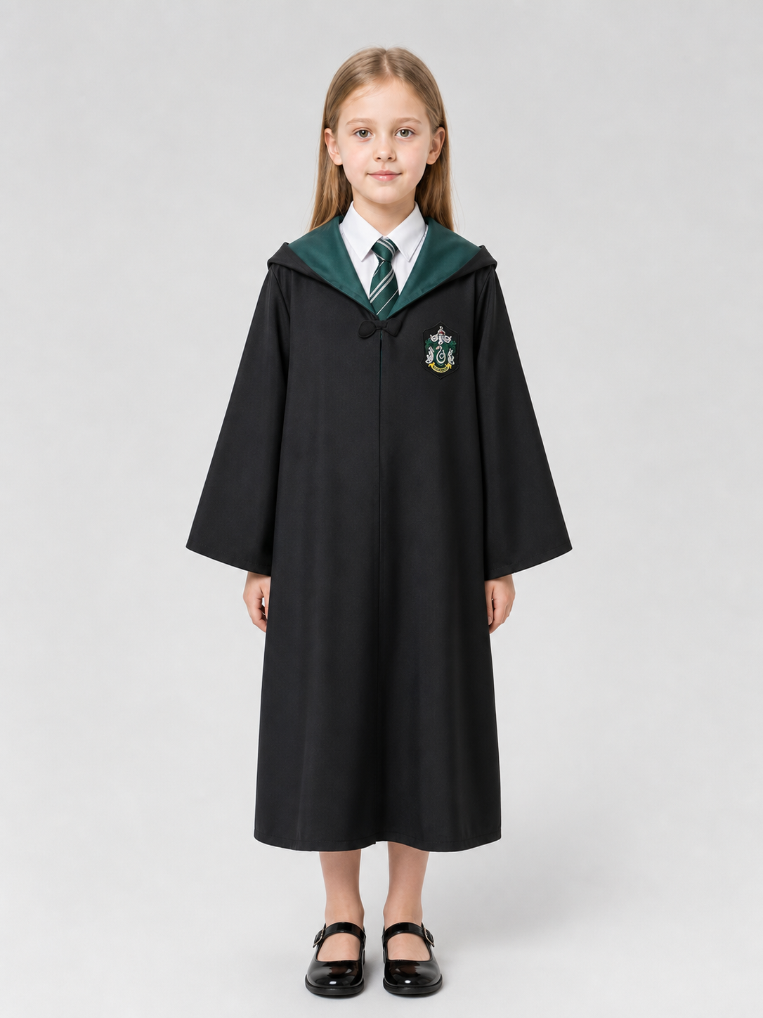 Wizard Costume: Hooded Robe with Tie
