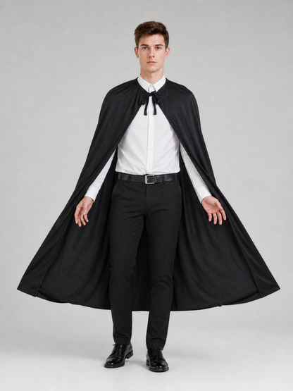 Black Long Cape Cloak for Halloween and the Stage