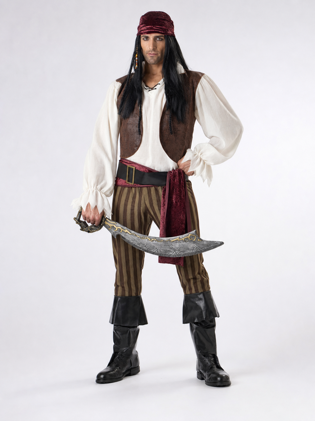 Pirate Costume with Shirt and Vest