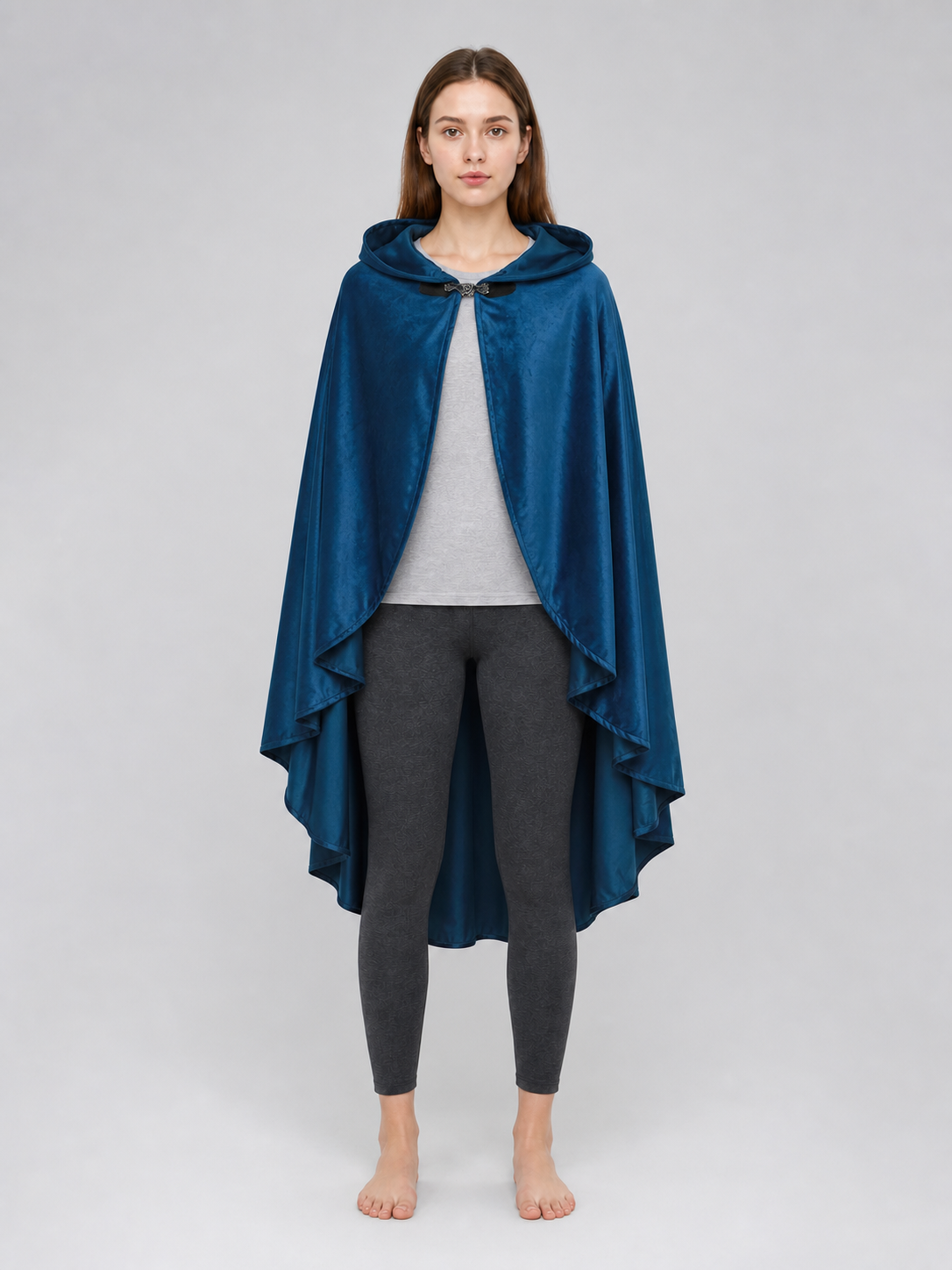 Blue Carnival Hooded Cape for Stage