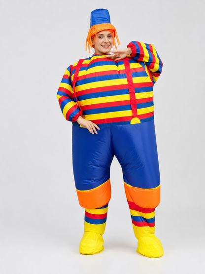 Inflatable clown costume for parties and performances