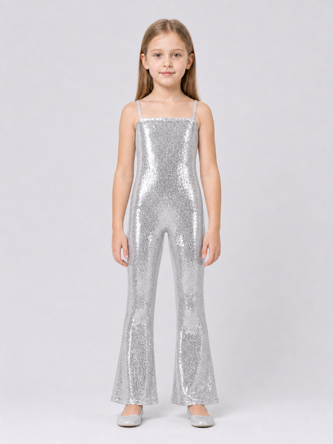 Silver Barbie Sequin Stage Jumpsuit