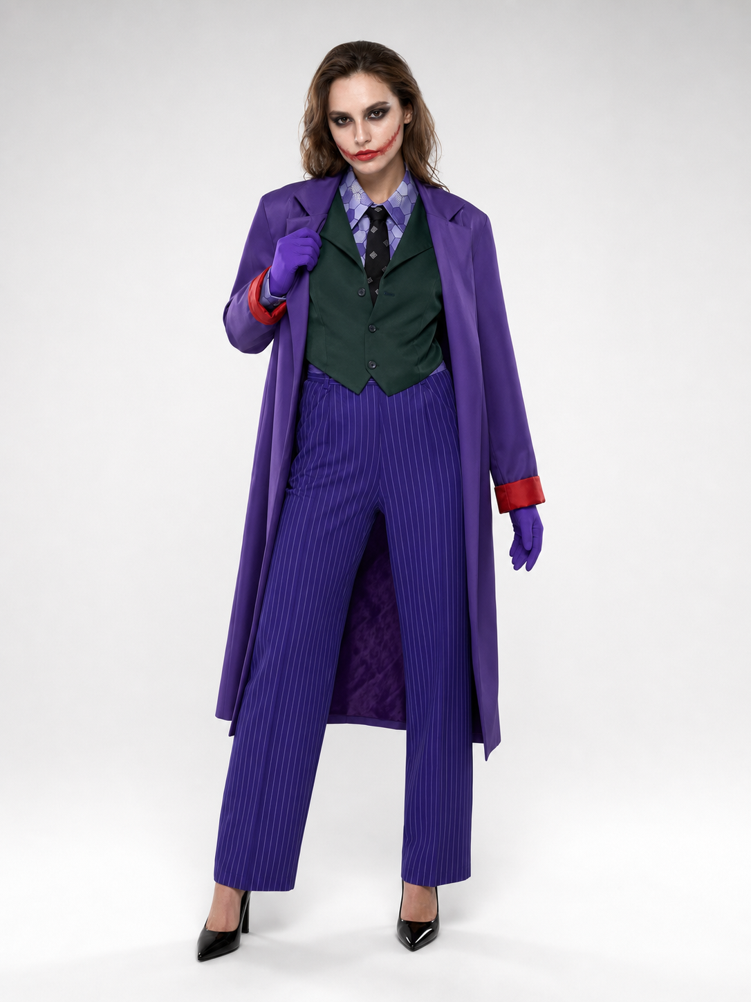 Clown Cosplay Costume: Purple Joker Look