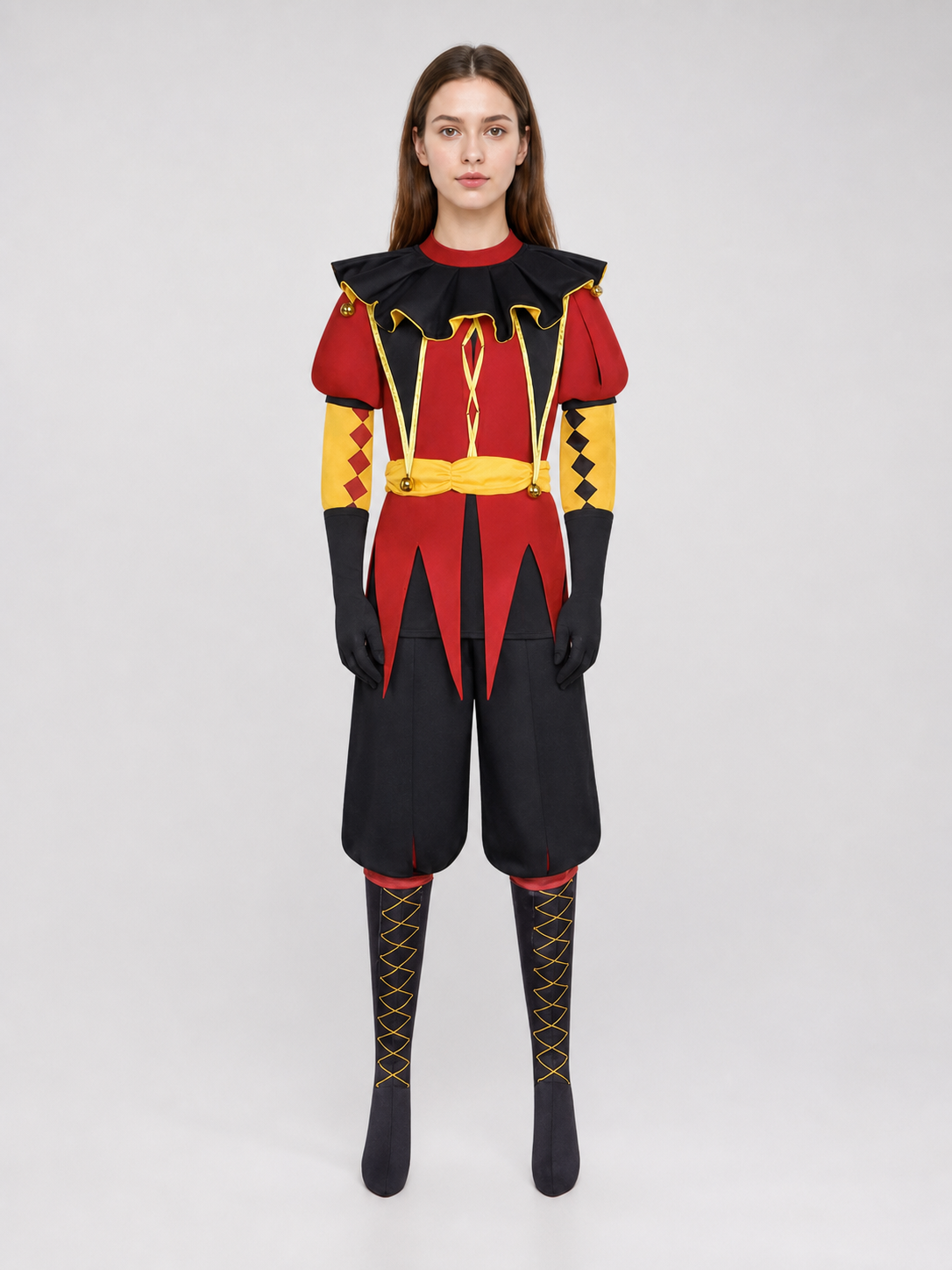 Jester Costume with Mask and Hat