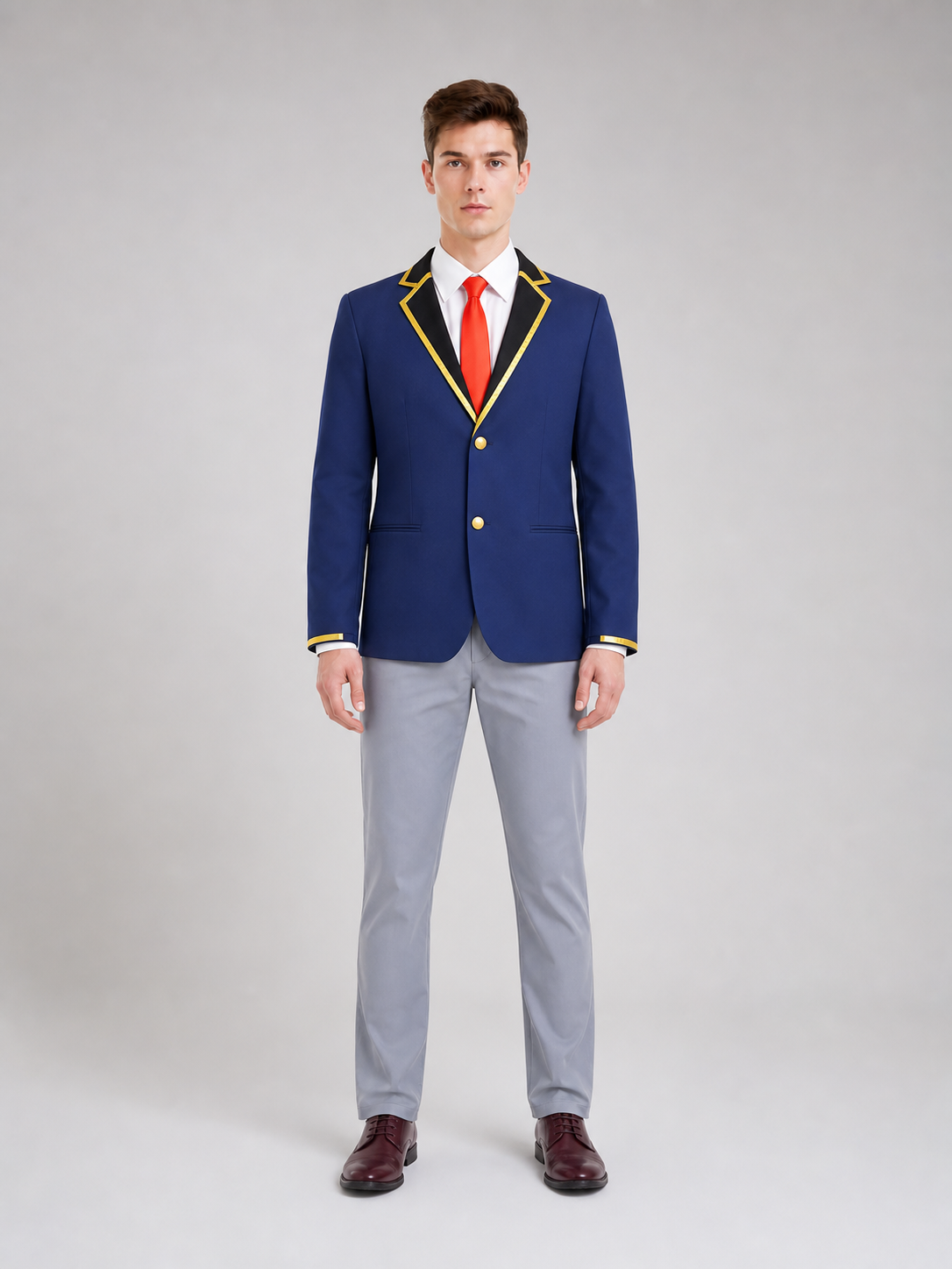 Cosplay costume: jacket, shirt, tie, and pants