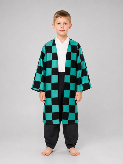 Anime Plaid Long-Sleeve Jacket