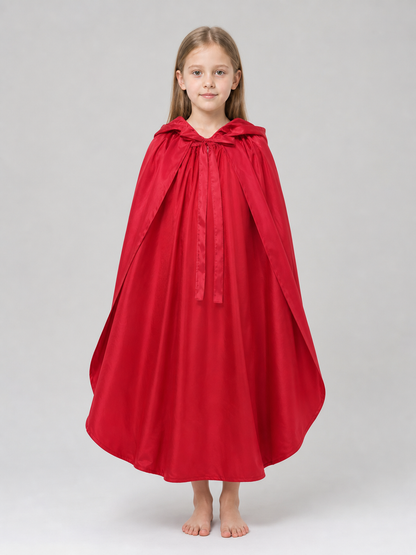 Red hooded cloak for children's cosplay