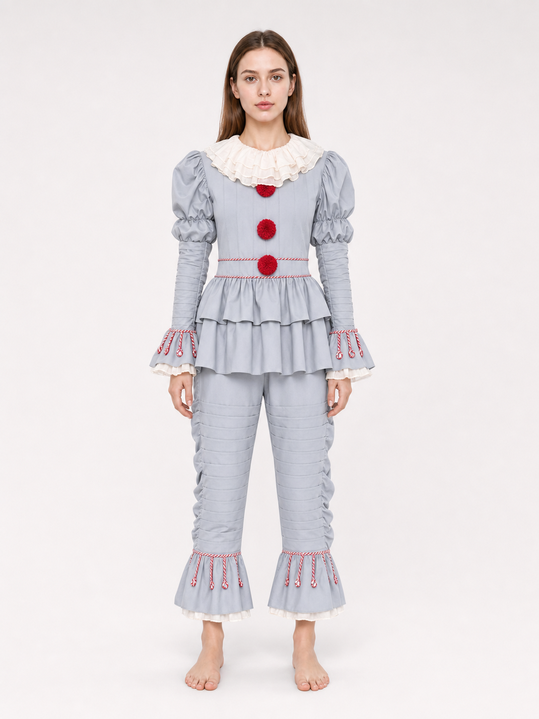 Ruffled Clown Costume for Halloween and Cosplay