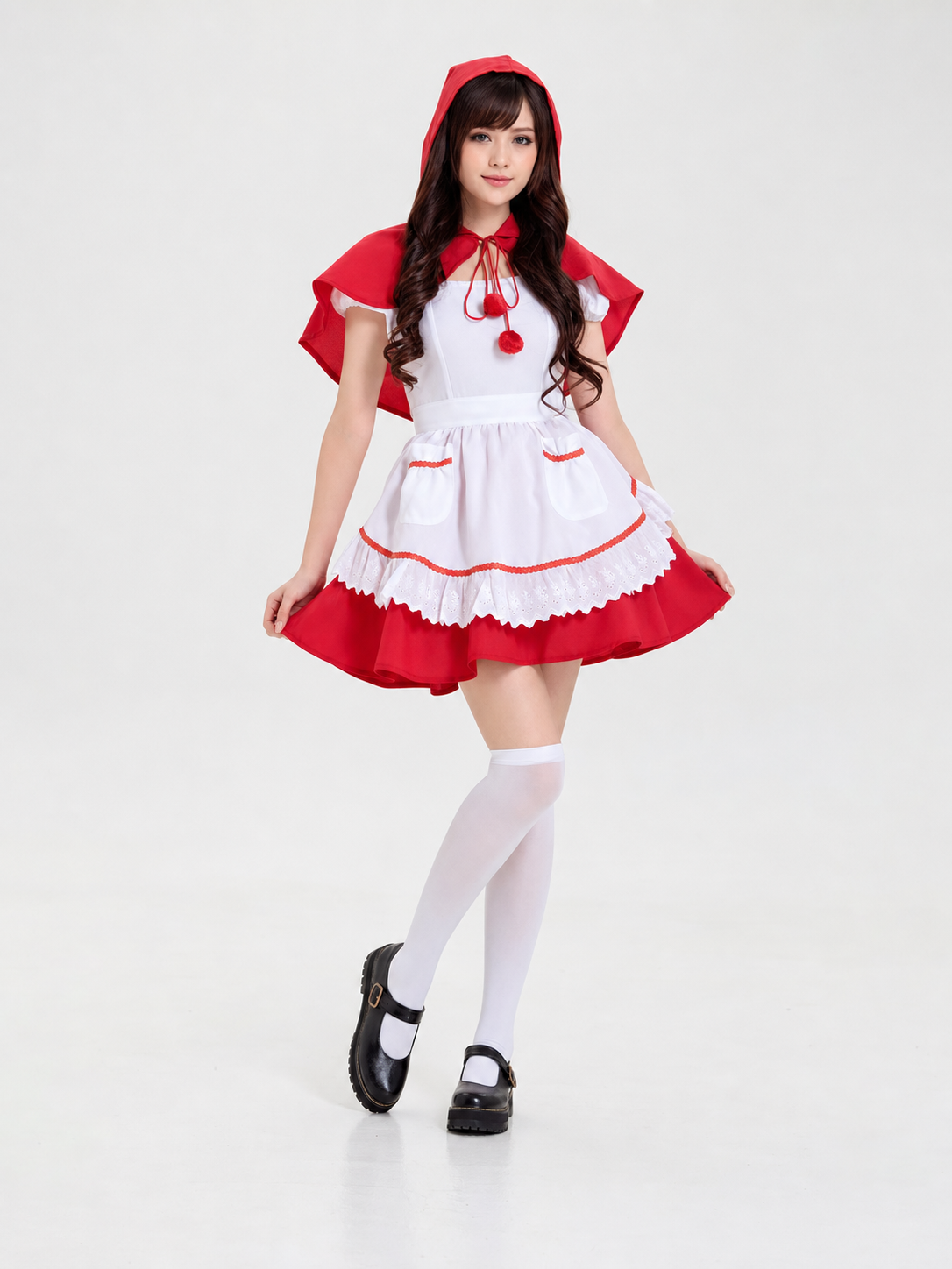 Little Red Riding Hood Costume with Cape and Apron