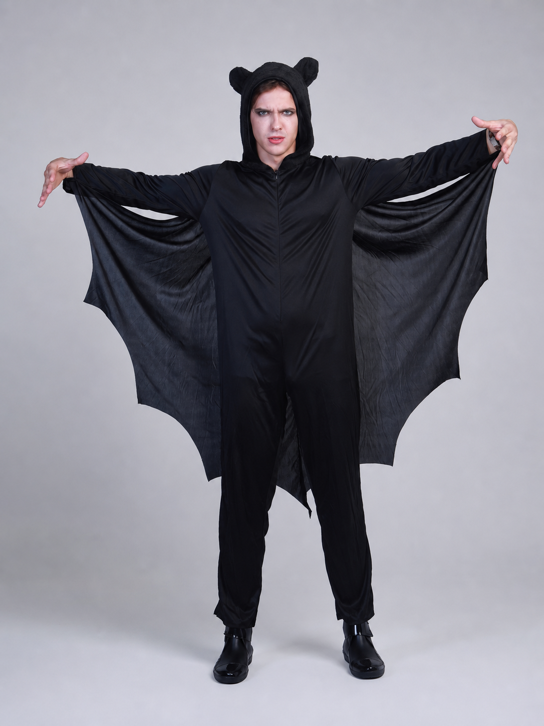 Hooded Bat Costume on-model view 3