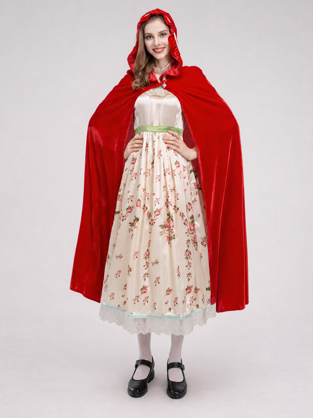 Little Red Riding Hood Costume with Dress and Cape
