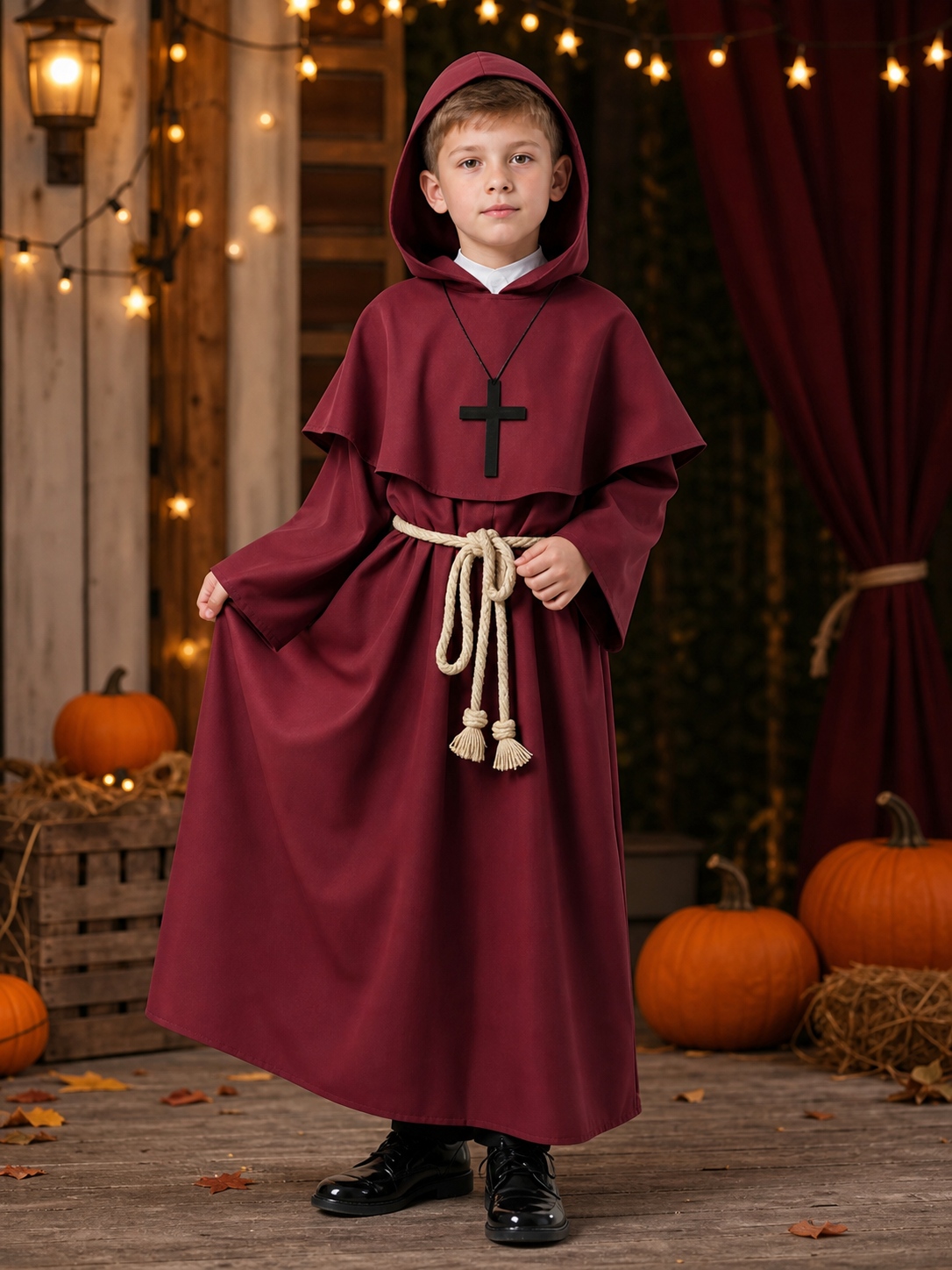 Red Hooded Priest Costume