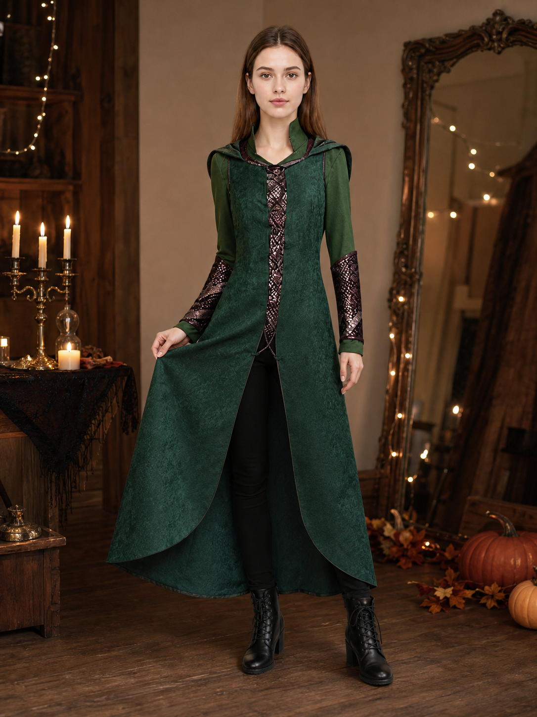 Tariel Cosplay Coat with Hood and Decoration