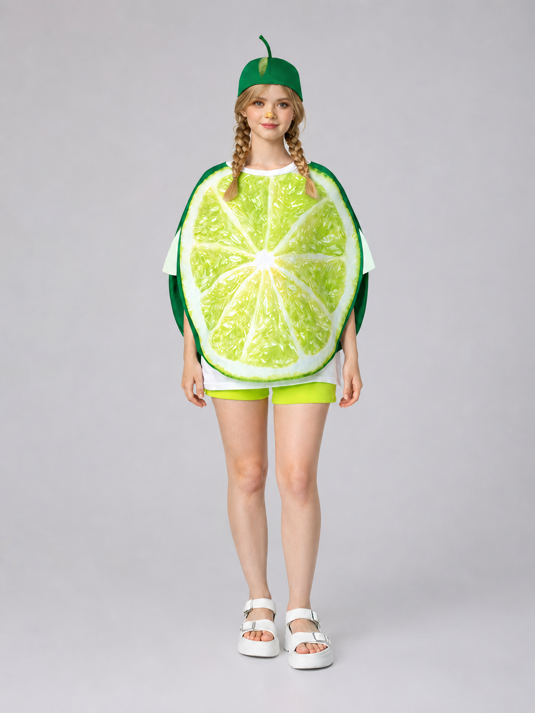 Lime Slice Costume with Hat for Parties